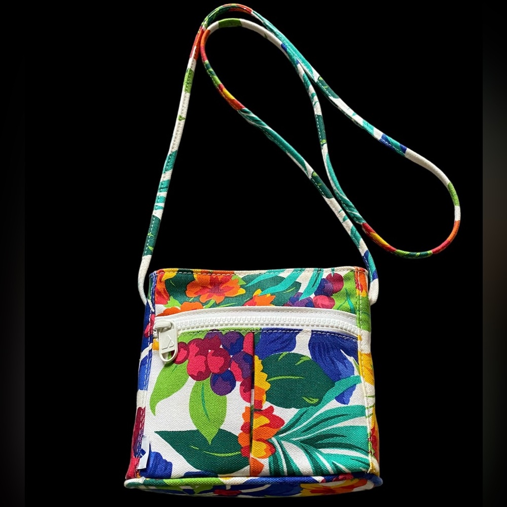 Deadstock 90s Liz Claiborne Canvas Tropical Floral Bag